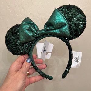Disneyland Sequin Minnie Ears - Emerald Green